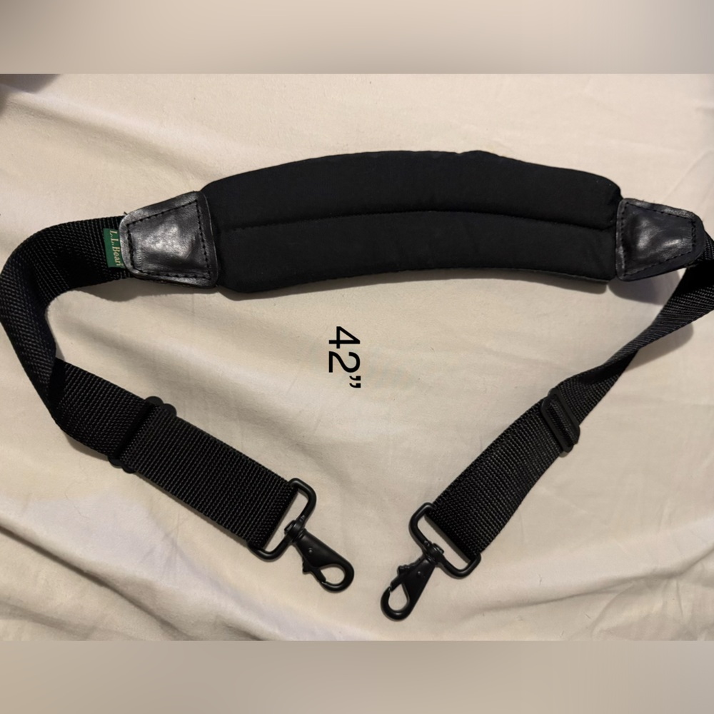 LL Bean Replacement Padded Strap with Metal Hook 45"-50" Long Black